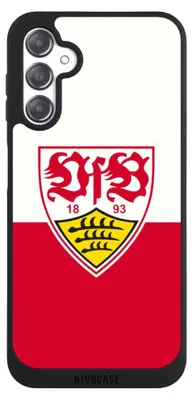 Produktbild von NIVOCASE Handyhülle für Samsung Galaxy A14 5G  Hülle NIVOpure Case Schwarz Logo Offizielles Lizenzprodukt VfB Stuttgart