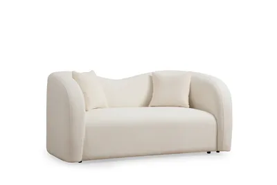 Produktbild von Hanah Home, Asos Cream - 2, Klassische Sofas, 2-Sitzer-Sofa, Creme, Polyester, 170 x 75 x 76 x cm