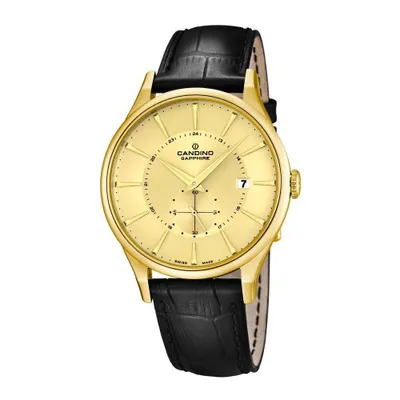 Produktbild von Candino Herren Uhr Armbanduhr C4559/2 PVD gold Leder schwarz