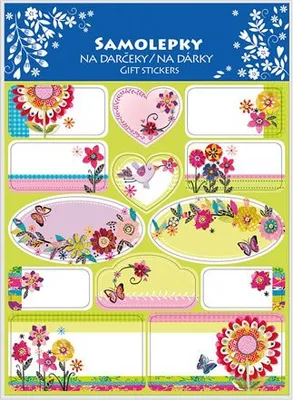 Obrázek produktu pro Samolepky na dárky květy