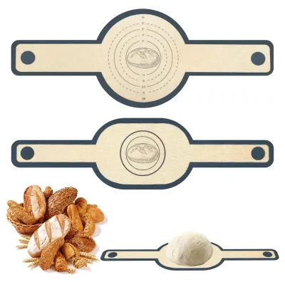 Produktbild von Set mit 2 Silikon-Backmatten für Brot – Antihaftbeschichtet und wiederverwendbar