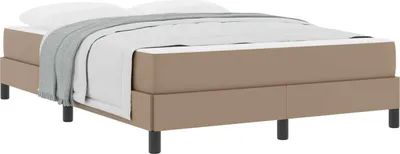 Obrázek produktu pro vidaXL Rám postele s matrací Cappuccino 140 x 190 cm látka