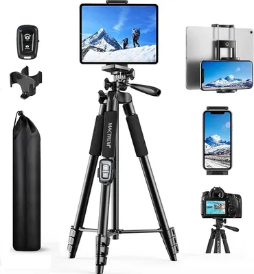 Produktbild von Handy Stativ 2024 Upgrade 165cm Kamera Smartphone iPad Tablet Tragbar Tripod