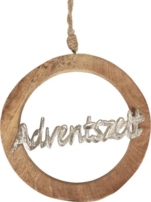 Produktbild von Hängedeko Adventszeit Weihnachtsdeko aus Holz und Metall