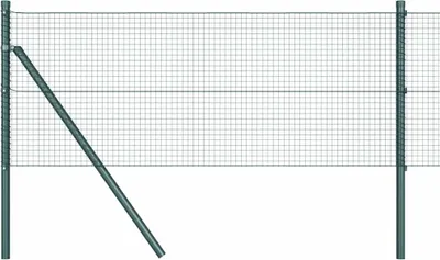 Zdjęcie produktu dla vidaXL Ogrodzenie zewnętrzne z drutu spawanego, mocowane do podłoża, 50 x 0,6 m, zielona siatka