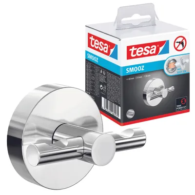 Produktbild von tesa Handtuch-Doppelhaken SMOOZ verchromt