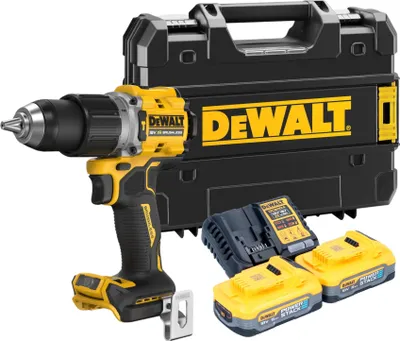 Produktbild von DeWalt DCD 805 H2T Akku Schlagbohrschrauber 18 V 90 Nm Brushless + 2x Powerstack Akku 5,0 Ah + Ladegerät + TSTAK