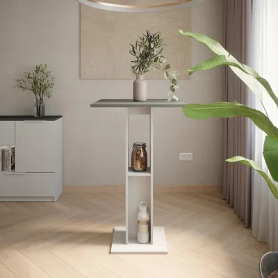 Obrázek produktu pro Barový stůl Vicco Repose Bílá/antracitová 65 x 65 cm, Model 55578