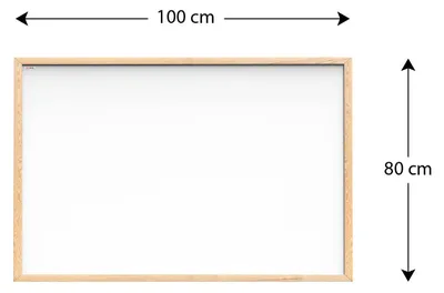 Produktbild von Magnetisches Whiteboard mit Naturholzrahmen 100x80cm