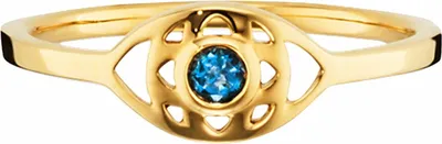 Zdjęcie produktu dla pierścionek cai 925/- srebro pozłacany topaz