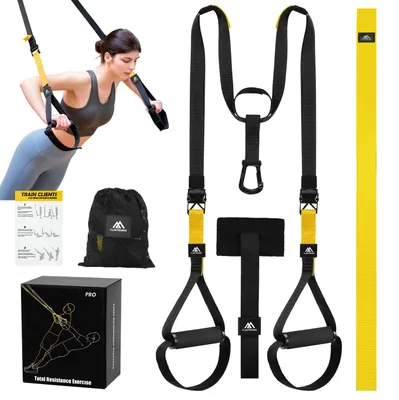 Produktbild von Schlingentrainer Set, Schlingentrainer für Heimfitness, verstellbarer Türanker, für Innen