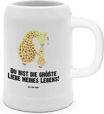 Produktbild von Mr. & Mrs. Panda Krug Giraffe Kind - Weiß - Geschenk, Tochter, Mama, Sohn, Humpen, Keramikkrug, Wildtiere, Tonkrug, Mutter, Steinkrug, Lieblingsmensch, Seidel