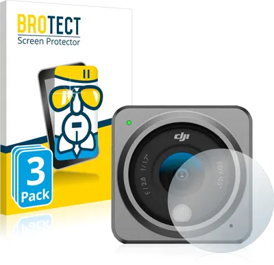 Produktbild von 3x BROTECT Schutzglas für DJI Action 2 Linse (Gehäuse) Schutzfolie Panzer Folie Glas Display Schutz klar
