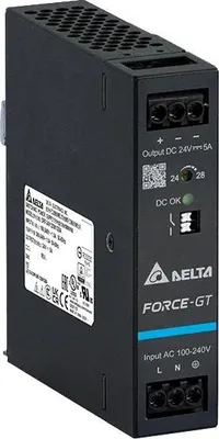 Produktbild von Delta DRF-24V120W1GBA: 24V/5A DIN-Schienen-Netzteil
