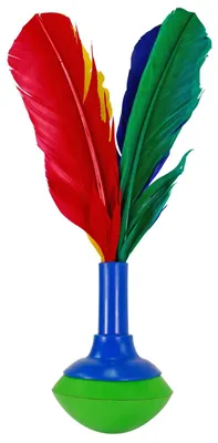 Produktbild von Best Sporting Handfederball Indiaca mit bunten Federn, 25 cm