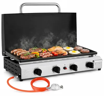 Produktbild von Tischgrill, 4 Brenner, tragbarer Propan-Gasgrill, 4-Brenner-Gasgrill