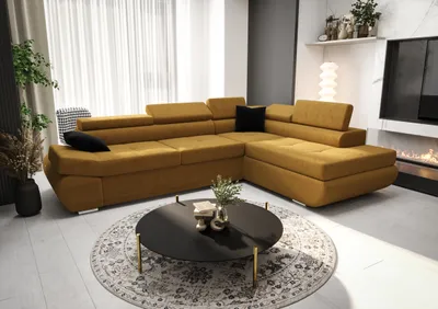 Produktbild von Ecksofa 280 cm Gelb Rechts Kronos 01 Kongo RBN03