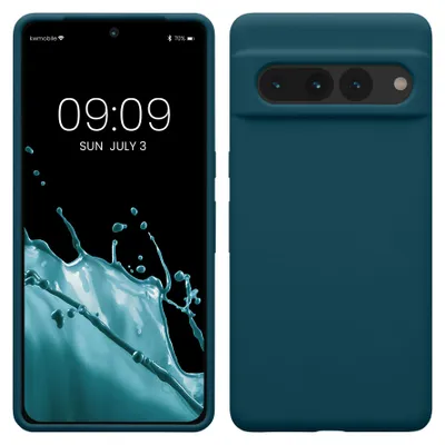 Produktbild von kwmobile Handyhülle für Google Pixel 7 Pro Hülle, für Pixel 7 Pro Case - Hülle Silikon - kabelloses Laden - Petrol matt