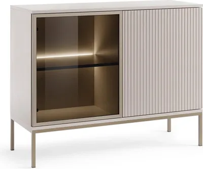 Produktbild von BETTSO Stilvolle Kommode SENTINO 104 mit LED-Beleuchtung Cashmere