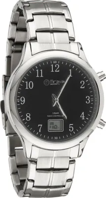Produktbild von Miraval Funk-Armbanduhr mit Edelstahlarmband Funkuhr 41 mm Edelstahl 20 mm Funksignal DCF77 Herrenarmbanduhr Damenarmbanduhr Digitale & Analoge Anzeige Datumsanzeige  japanisches Quarzuhrwerk  - 2-MV1622-4