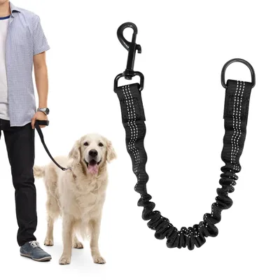 Produktbild von Elastisches Hundeleine mit Stoßdämpfer für mittelgroße Hunde – 42 cm Nylon