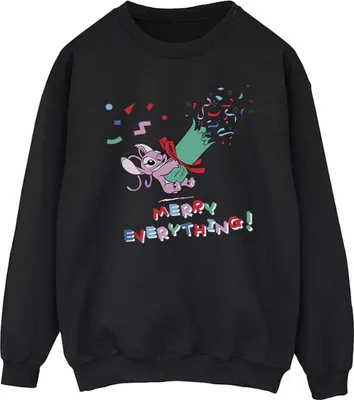 Produktbild von Disney - "Angel Merry Everything" Sweatshirt für Herren BI30991 (L) (Schwarz)