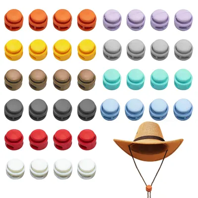 Kordelstopper-Set, 40 Stück, Doppelloch, verschiedene Farben