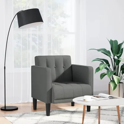 Produktbild von Möbel Sessel mit Armlehnen Dunkelgrau 53 cm Stoff - Fernseh- & Relaxsessel 4100544