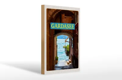 Produktbild von Holzschild Reise 20x30cm Gardasee Italien See Urlaub Sommer