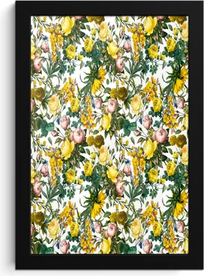 Produktbild von MuchoWow® MuchoWow® Gerahmtes Poster Blumen - Rosen - Gelb 20x30 cm - Poster mit zchwarzem Bilderrahmen - Drucken - Bilder Poster im Rahmen