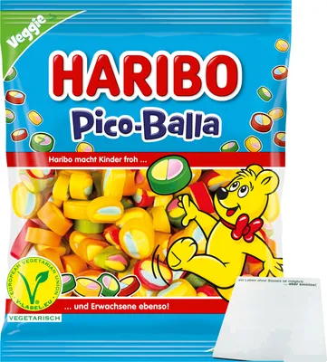 Produktbild von Haribo Pico-Balla (160g Packung) + usy Block