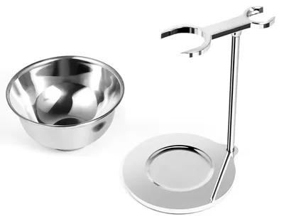 Immagine prodotto di Porta rasoio 2-in-1, con supporto per rasoio, cromato, per uomo