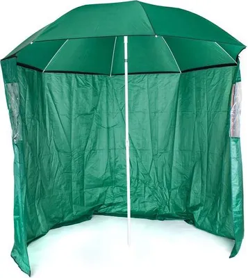 Produktbild von GLÜCKLICHES GRÜN Sonnenschirm mit seitlich die Wand, Durchmesser 230 cm