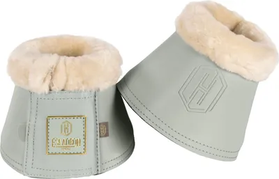 Produktbild von Eskadron HERITAGE Hufglocken " SOFTSLATE FAUXFUR " Sprungglocken, 1 Paar Größe - S Farbe - sea salt