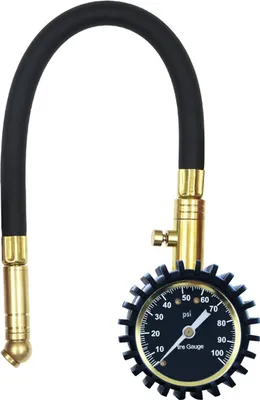Zdjęcie produktu dla Miernik ciśnienia w oponach, 0-100 PSI Wytrzymały, dokładny miernik ciśnienia w oponach z gumową rurką do rowerów, motocykli, samochodów SUV i ciężarówek