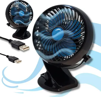 Produktbild von Starlyf® Fast Fan - 2er Set, Akku Ventilator, USB, Miniventilator, Ventilator, kabellos & aufladbar, Akku, tragbarer Ventilator, 360° schwenkbar