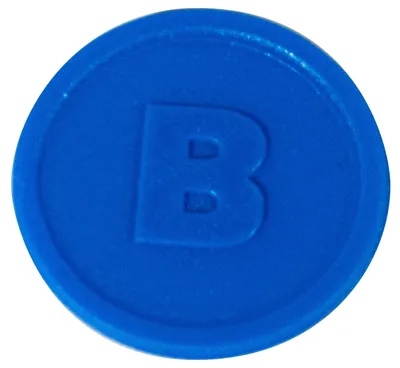 Produktbild von Biermarken, Pfandmarken, Kunststoff, 100er Beutel, Farbe wählbar : Blau Variante: Blau