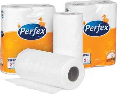 Obrázek produktu pro Kuchyňské papírové utěrky Perfex 2 role bílé 2vrstvé