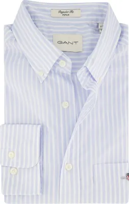 Produktbild von Gant lässiges hellblau gestreiftes Hemd Regular Fit Baumwolle