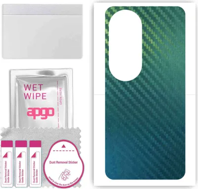 Produktbild von apgo Rückseite Schutzfolie, Skin, kompatibel mit Oppo A60, Hinten Displayschutzfolie aus Vinylfolie, kratzfest, einfache Montage - Kohlenstoff-Chamäleon CAKA1