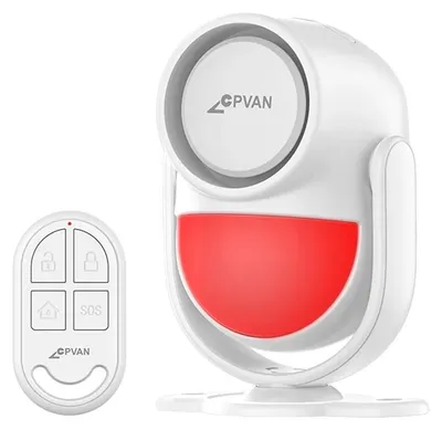 Zdjęcie produktu dla Alarm z czujnikiem ruchu, wykrywanie na podczerwień, głośna syrena, zestaw 2 szt.