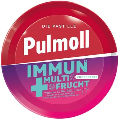Produktbild von Pulmoll Multifrucht m.Vit.C B6 B12 Folat zf Bon. 50 g