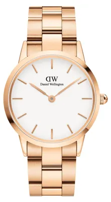 Imagen del producto de Reloj de mujer Daniel Wellington Iconic Link, color blanco, 36 mm