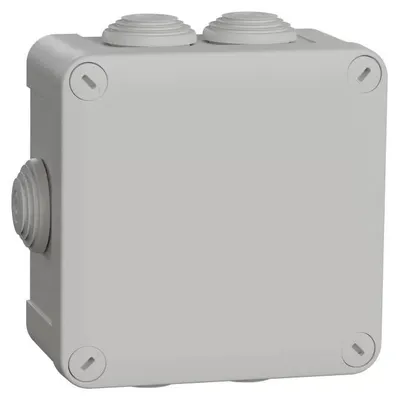 Obrázok produktu pre Schneider Electric Mureva BOX, rozvodná skrinka so svorkami, 7 priechodiek Ø25, 105x105x55 mm ENN05205