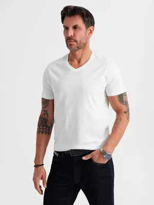Obrázok produktu pre Ombre Clothing Pánske tričko s krátkym rukávom Mario biela XL