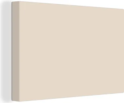Produktbild von MuchoWow® - Leinwandbilder - Beige - Unifarben, Wandbild, Wanddeko Bilder Wohnzimmer, 120x80 cm