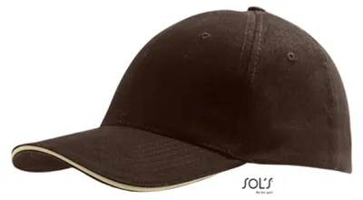 Image de SOLs 88100 | Six Panel Cap Buffalo / Casquette / Bonnet / Chapeau - Couleur : Chocolate/Beige - Taille : One Size