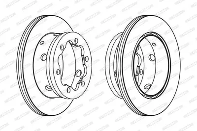 Produktbild von 2x FERODO Bremsscheibe FCR191A für VW LT 28-46 II Kastenwagen (2DA 2DD 2DH)