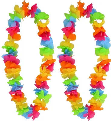 Produktbild von Hawaiikränze - Blumengirlande - 2 Stück - Blumenkette - Karneval - CHPN