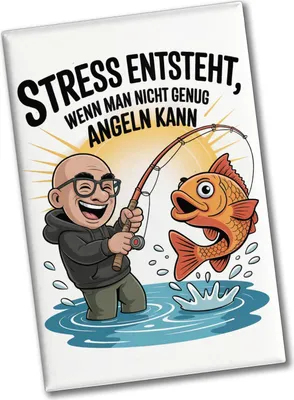Produktbild von Fröhlicher Angler Spruch Souvenir Souvenir Magnet für Angelfans